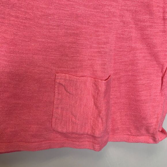 J. Jill Linen Cotton Pink Pullover Top Sustainable Eco Cottagecore Barbie LP - Picture 4 of 11
